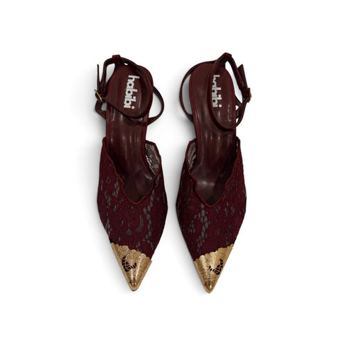 " Ayla " décolleté bordeaux